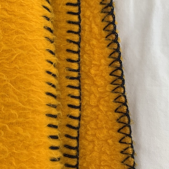 Vintage Ralph Lauren Gold Fleece Decorative Blanket w/ RL Logo. 70X50 - Picture 6 of 8
